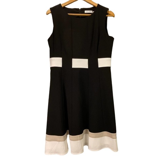 Calvin Klein Dresses & Skirts - Calvin Klein Mod Fit & Flare Sleeveless Dress Size 12P